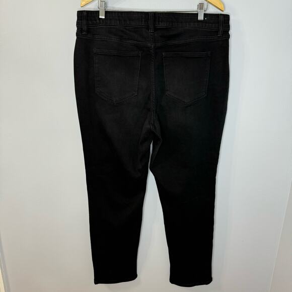 LULAROE Magic Waist Stretch Black Jeans High Rise Style L-161367 Size 36 - Picture 7 of 12